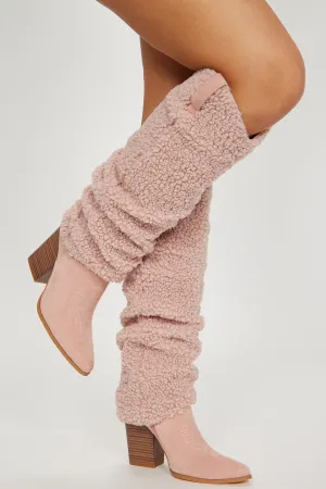 A Keeper Knee High Boots - Pink