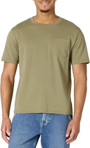 Amazon Essentials Men's Relaxed-Fit Heavyweight Cotton Pocket T-Shirt