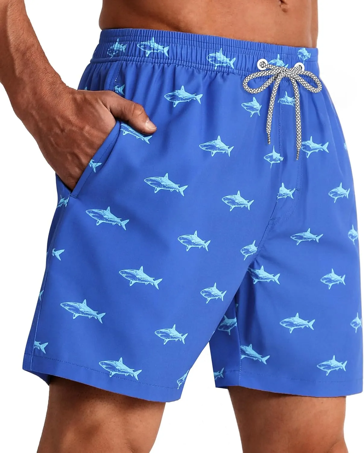 APTRO Men's Swim Trunks with Compression Liner 5 Inch Bathing Suit Beach Swimsuits