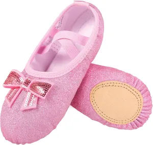 Arshiner Ballet Shoes for Girls Canvas Ballet Slippers Dance Shoes with Elastic Band for Toddler/Little Kid/Big Kid