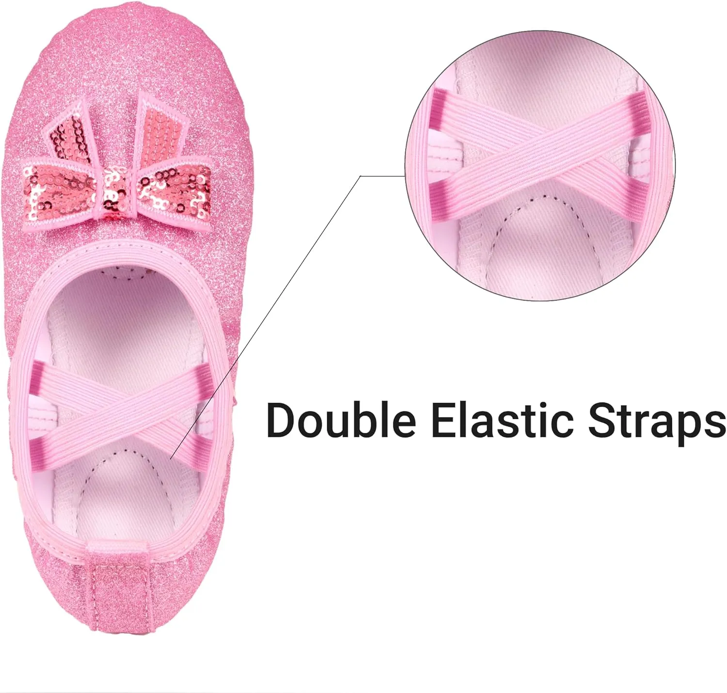 Arshiner Ballet Shoes for Girls Canvas Ballet Slippers Dance Shoes with Elastic Band for Toddler/Little Kid/Big Kid