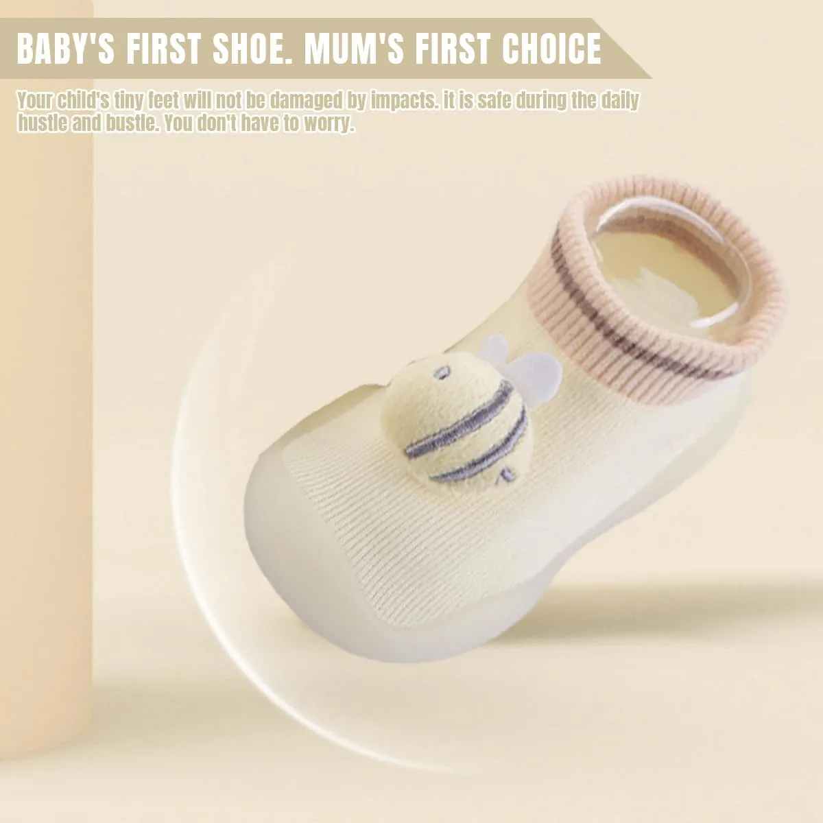 Baby Sock Shoes Boys Girls First Walking Shoes Non Slip Lightweight Toddler Infant Indoor Outdoor