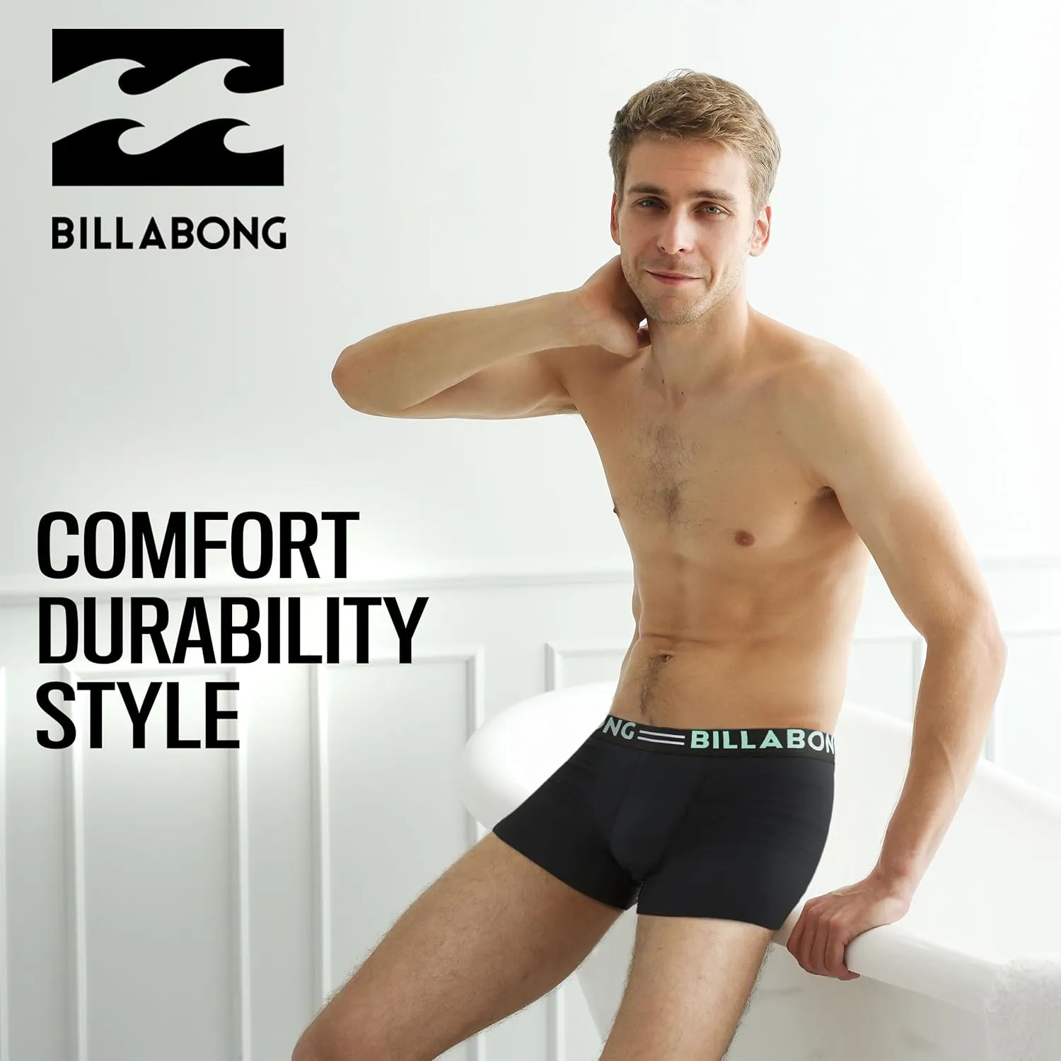 Billabong Mens Underwear 4 Pack Microfiber Performance Boxer Briefs for Men