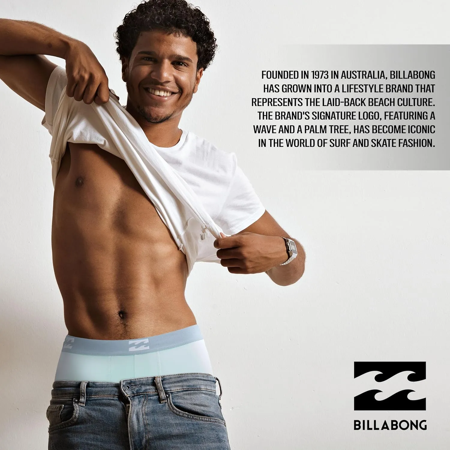 Billabong Mens Underwear 4 Pack Microfiber Performance Boxer Briefs for Men