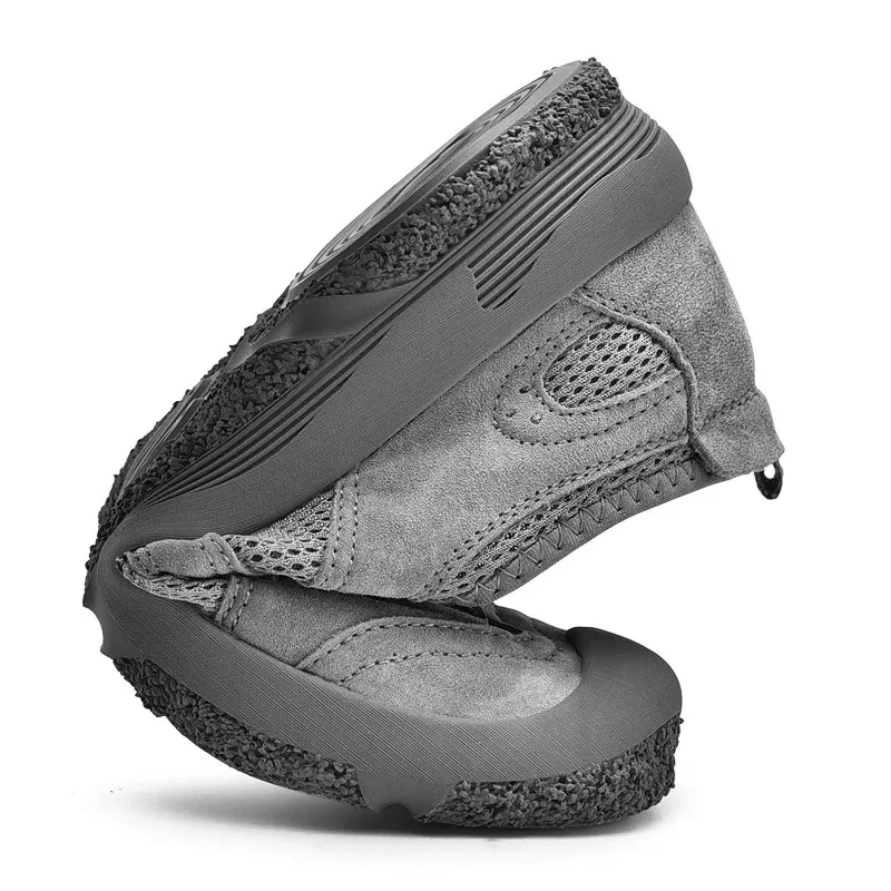 Breathable Leather Hiking Sneakers with Adjustable Lace - SF1853