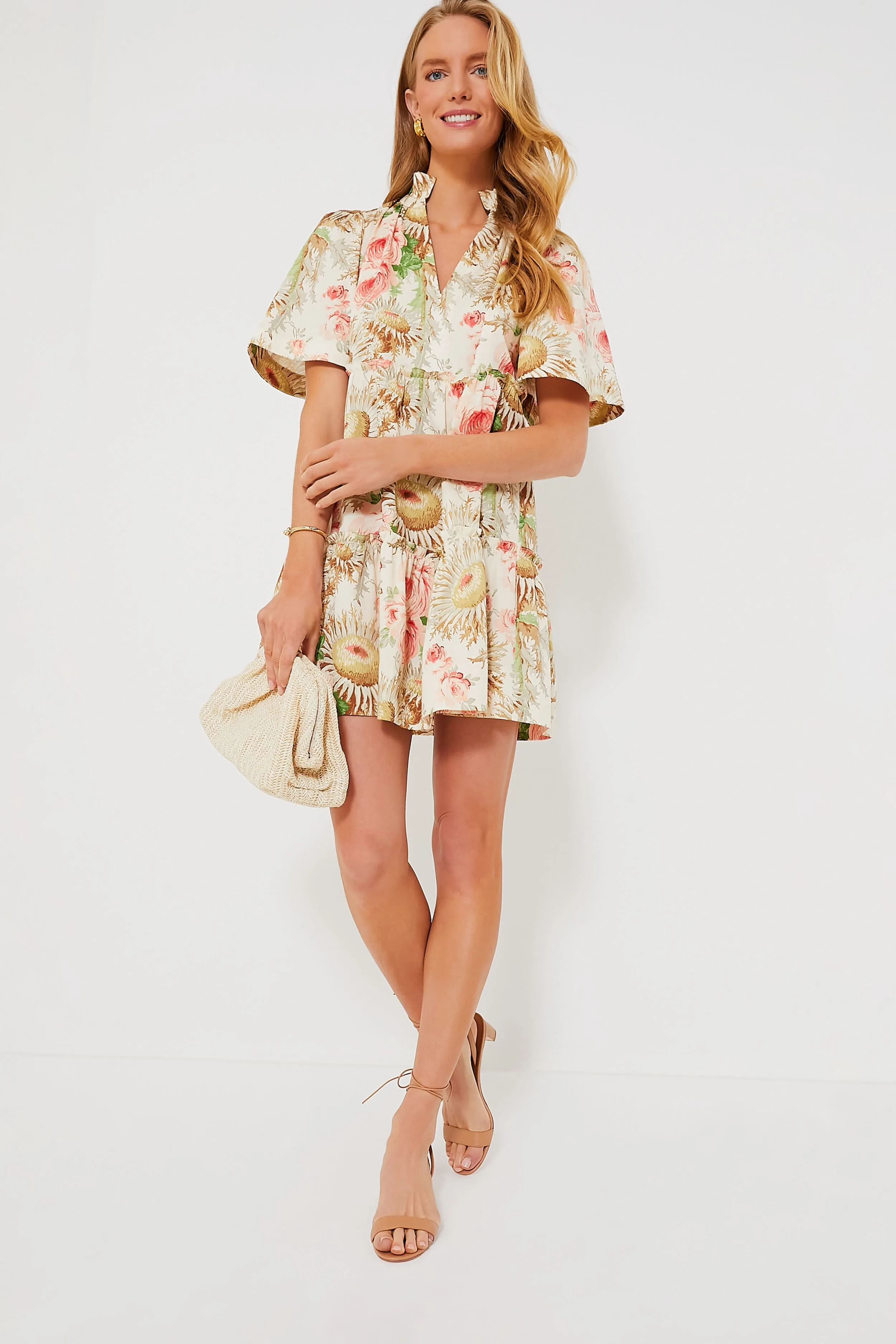 Dune Jackie Mid Heel Ankle Wrap Sandal
