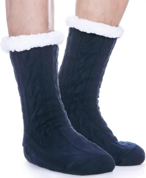EBMORE Mens Slipper Fuzzy Socks Winter Cozy Fluffy Cabin Warm Fleece Soft Comfy Thick Non Slip Home Socks