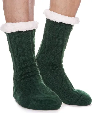 EBMORE Mens Slipper Fuzzy Socks Winter Cozy Fluffy Cabin Warm Fleece Soft Comfy Thick Non Slip Home Socks
