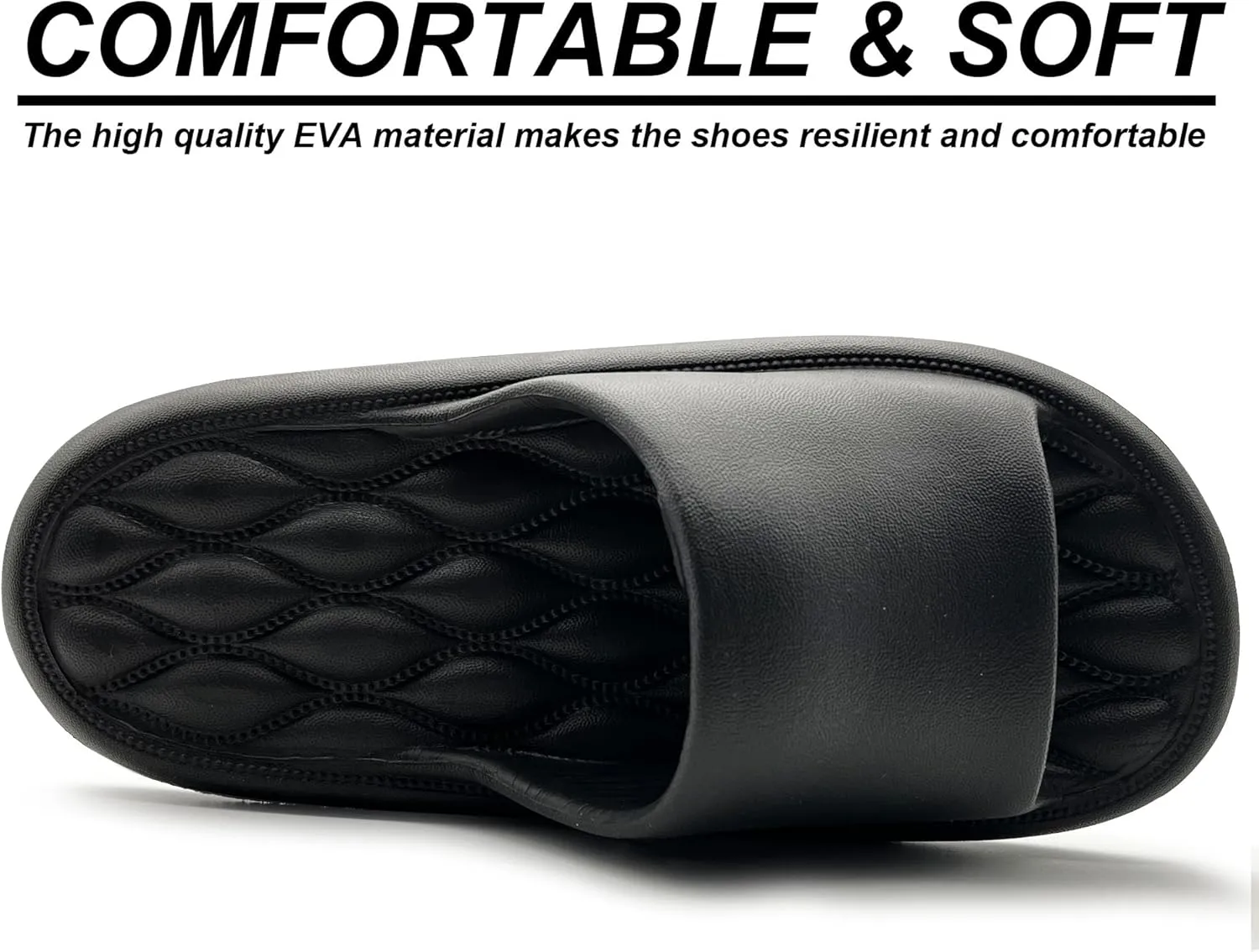House Slides for Women Men Cloud Pillow Slippers Sandals, Non-Slip Shower Shoes, Cushioned Thick Sole Fit Bathroom Bedroom Pool Beach