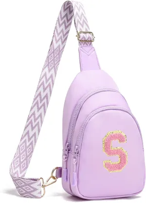 I IHAYNER Birthday Gifts for 3 4 5 6 7 8 9 10 11 12 13 Year Old Girls Small Initial Sling Bag for Travel Cute Crossbody Bag (Purple-S??
