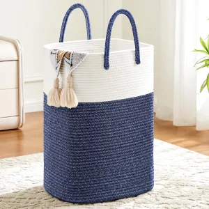 Laundry Basket,Woven Cotton Rope Laundry Hamper Sorters,100L Versatile Storage for Dirty Clothes,Baby Toys,and Blankets in Bathroom, Nursery,and Living Room
