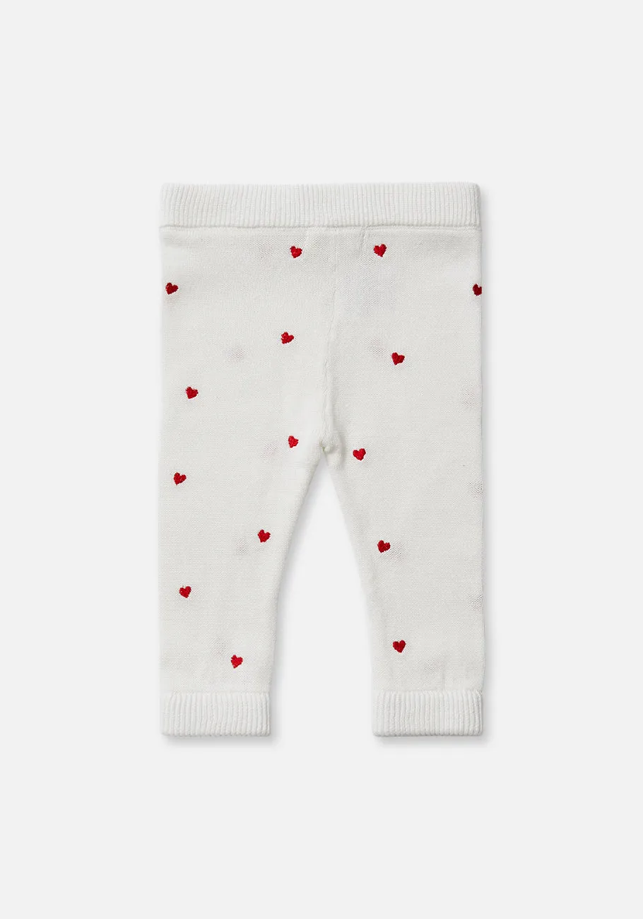 Miann & Co Baby - Knitted Legging - Love Heart