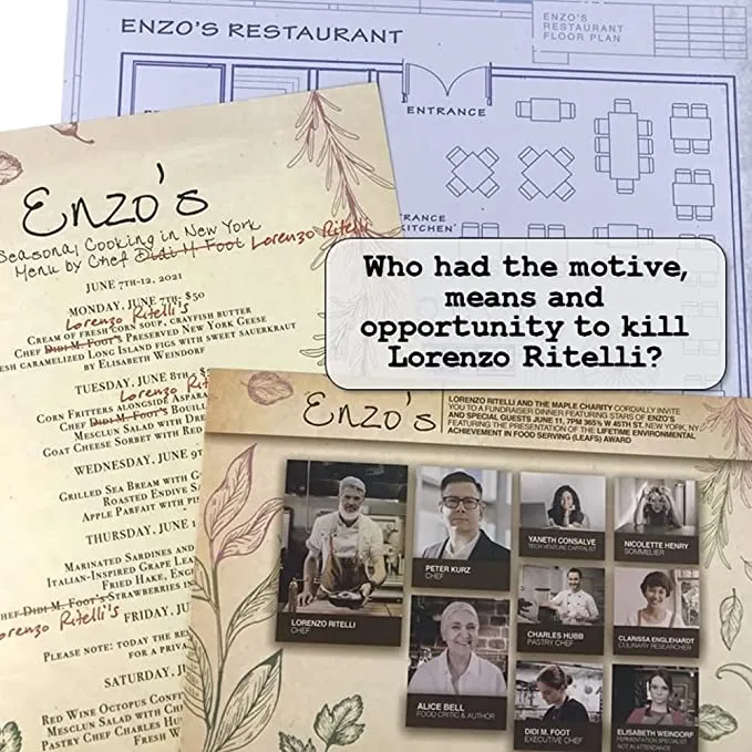 Murder Mystery Party Game - Death by Chef's Knife
