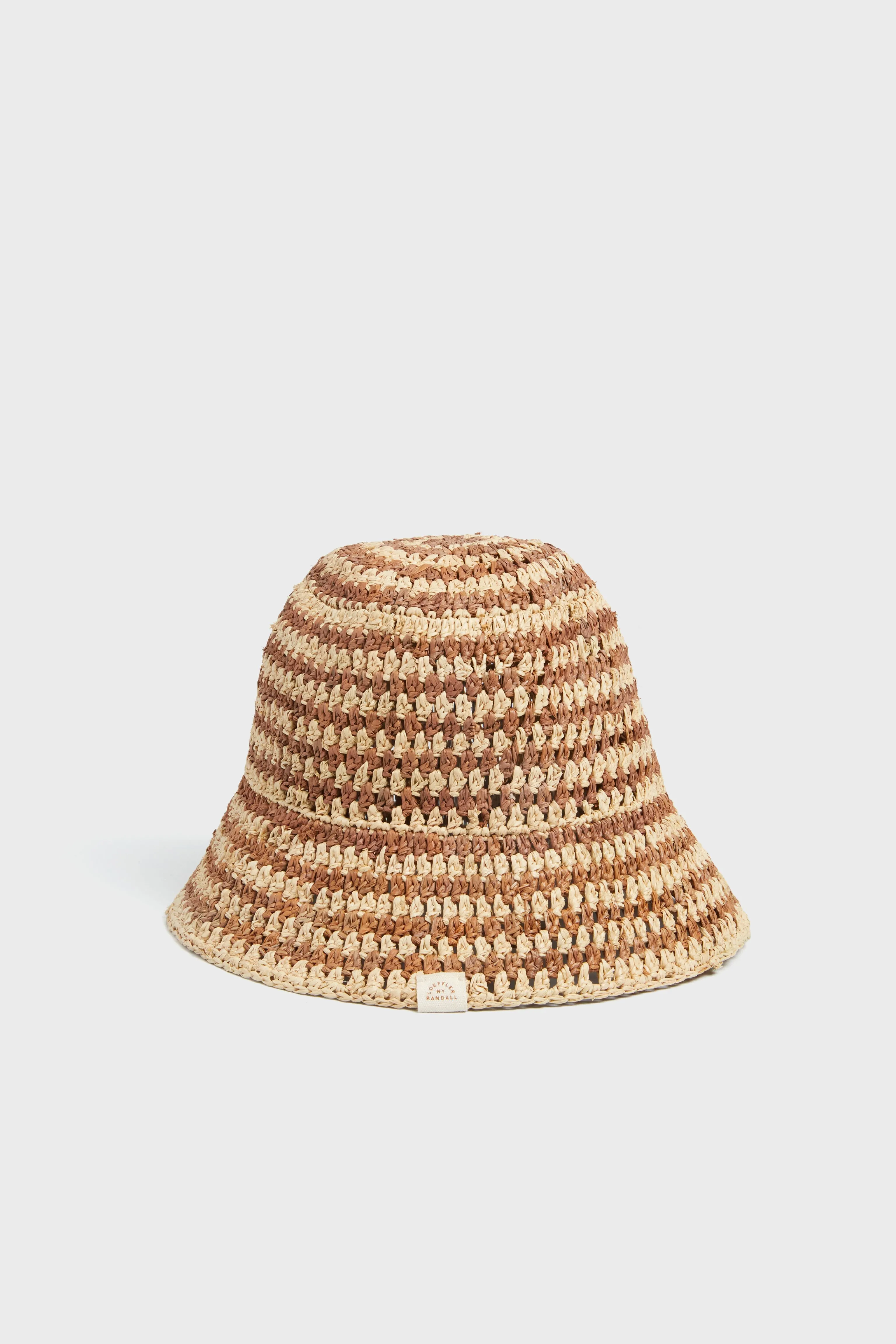 Natural and Brown Raffia Jocelyn Hat