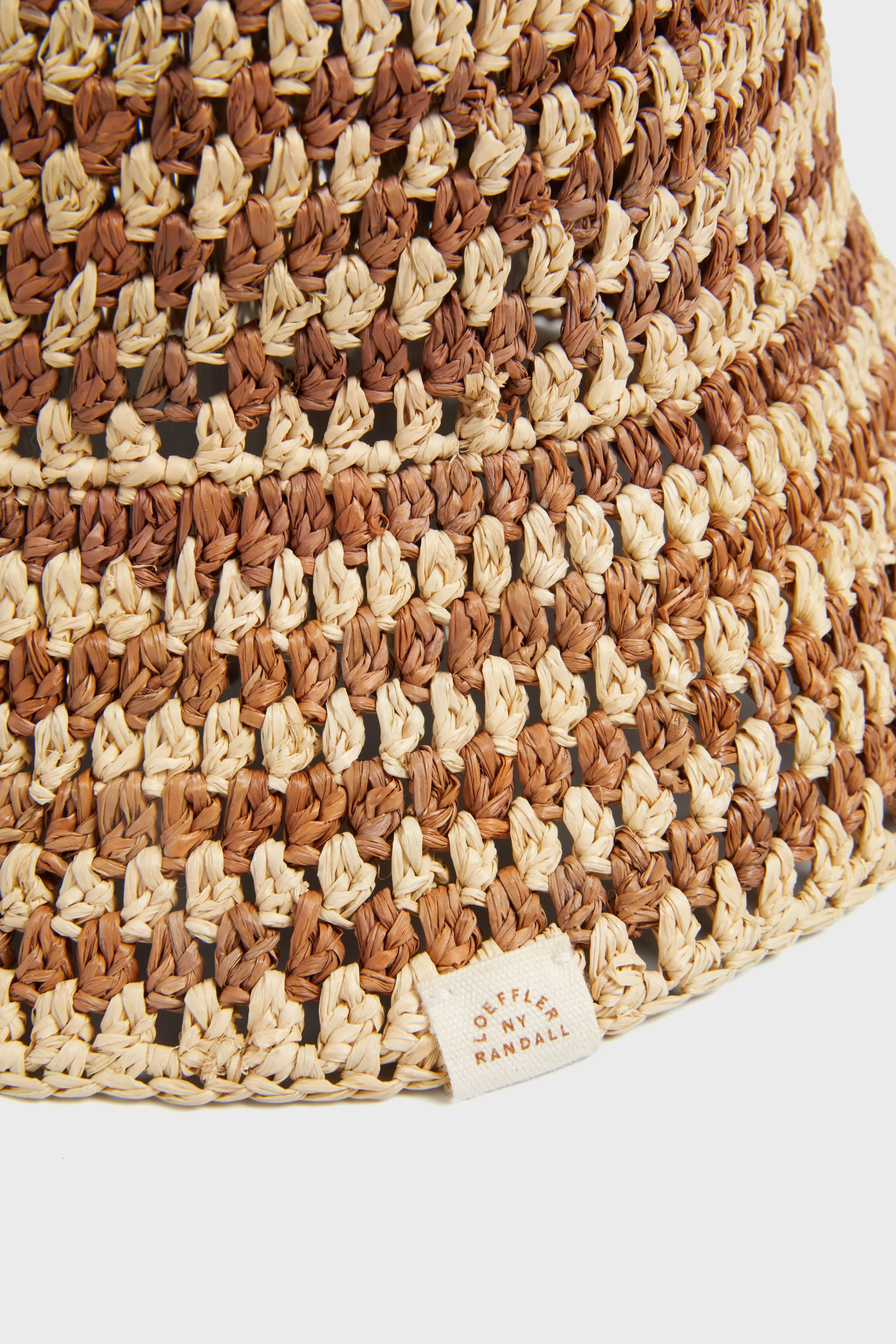 Natural and Brown Raffia Jocelyn Hat