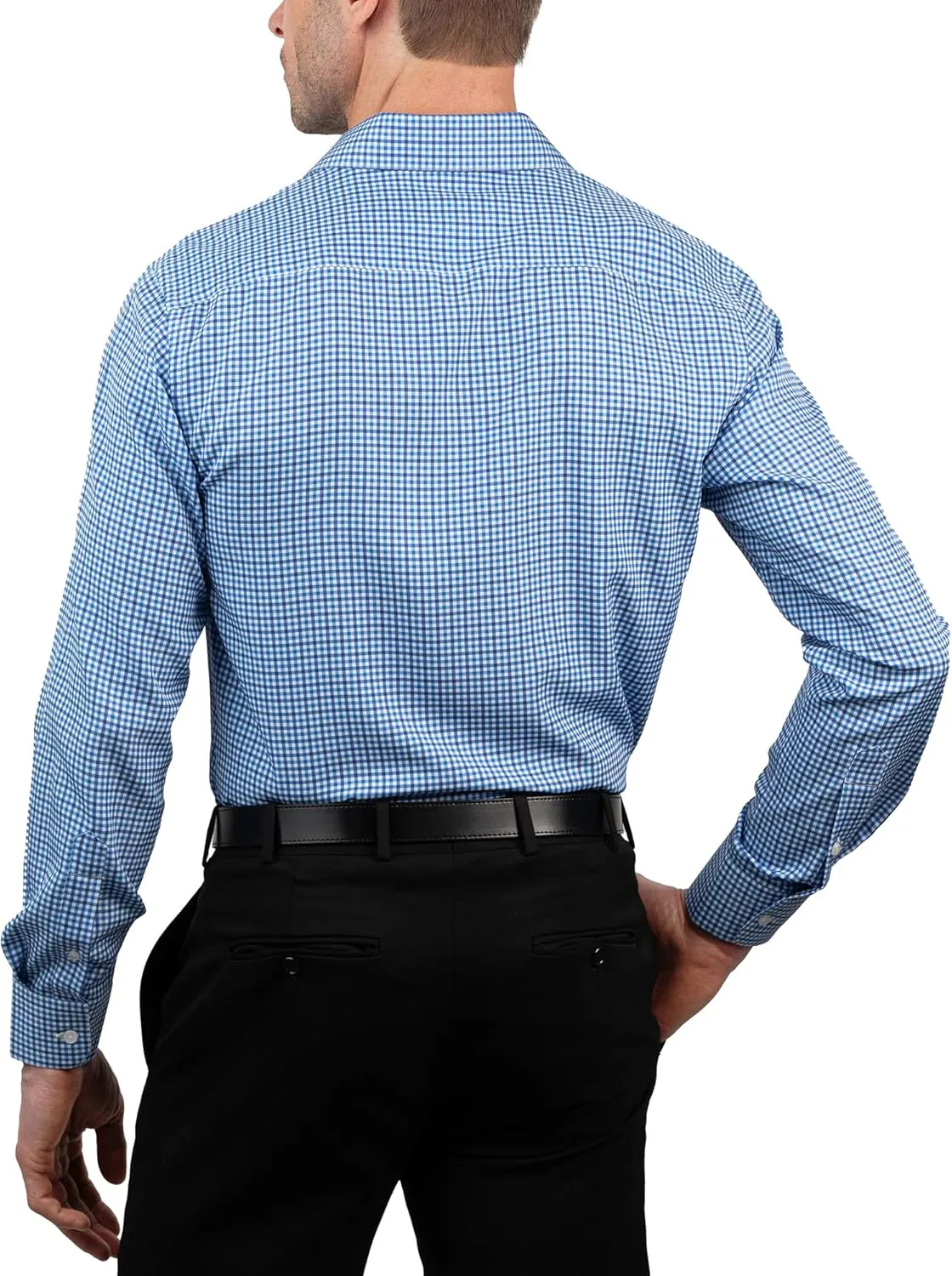 Nautica Slim Fit Mens Dress Shirts Long Sleeve Performance Polyester Fabric Wrinkle Free 4-Way Stretch