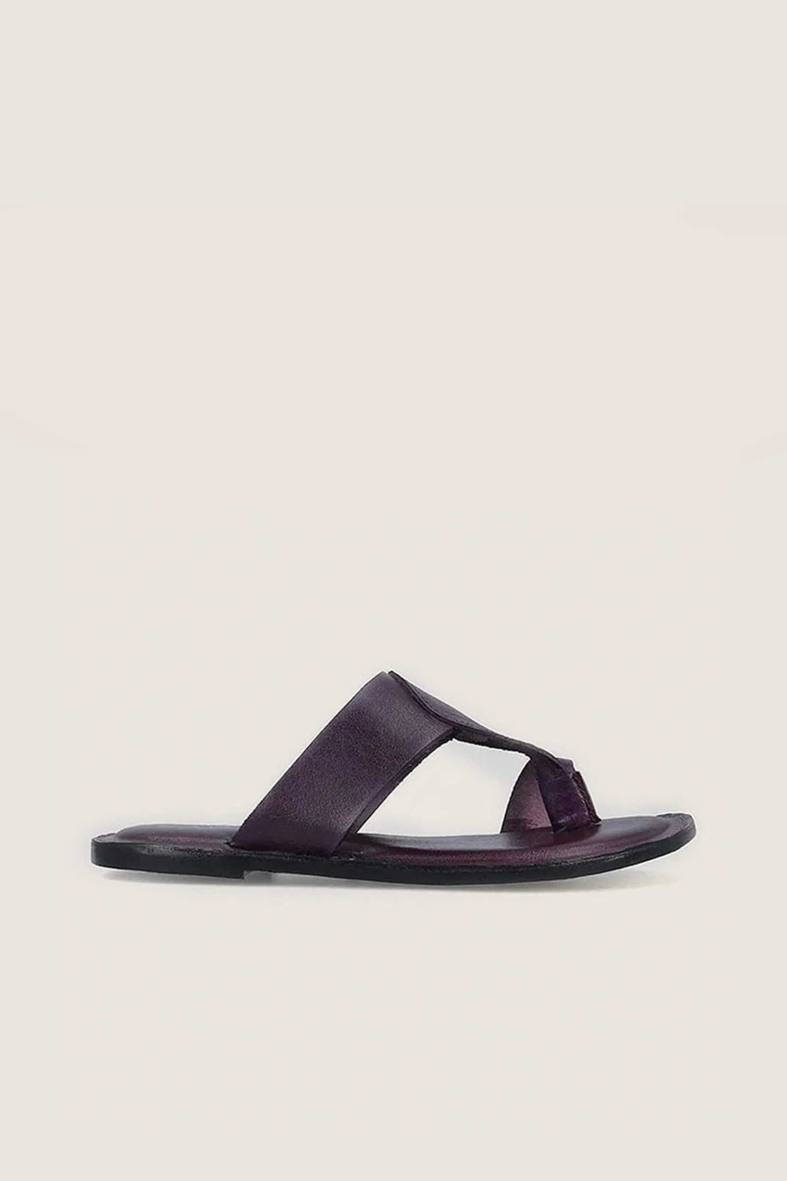 Novado - Kolhapuri Slippers with Toe Loop - Purple