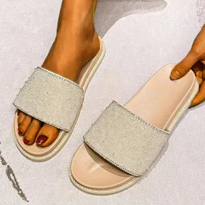 Owlkay Glitter Fashion Bling Slippers