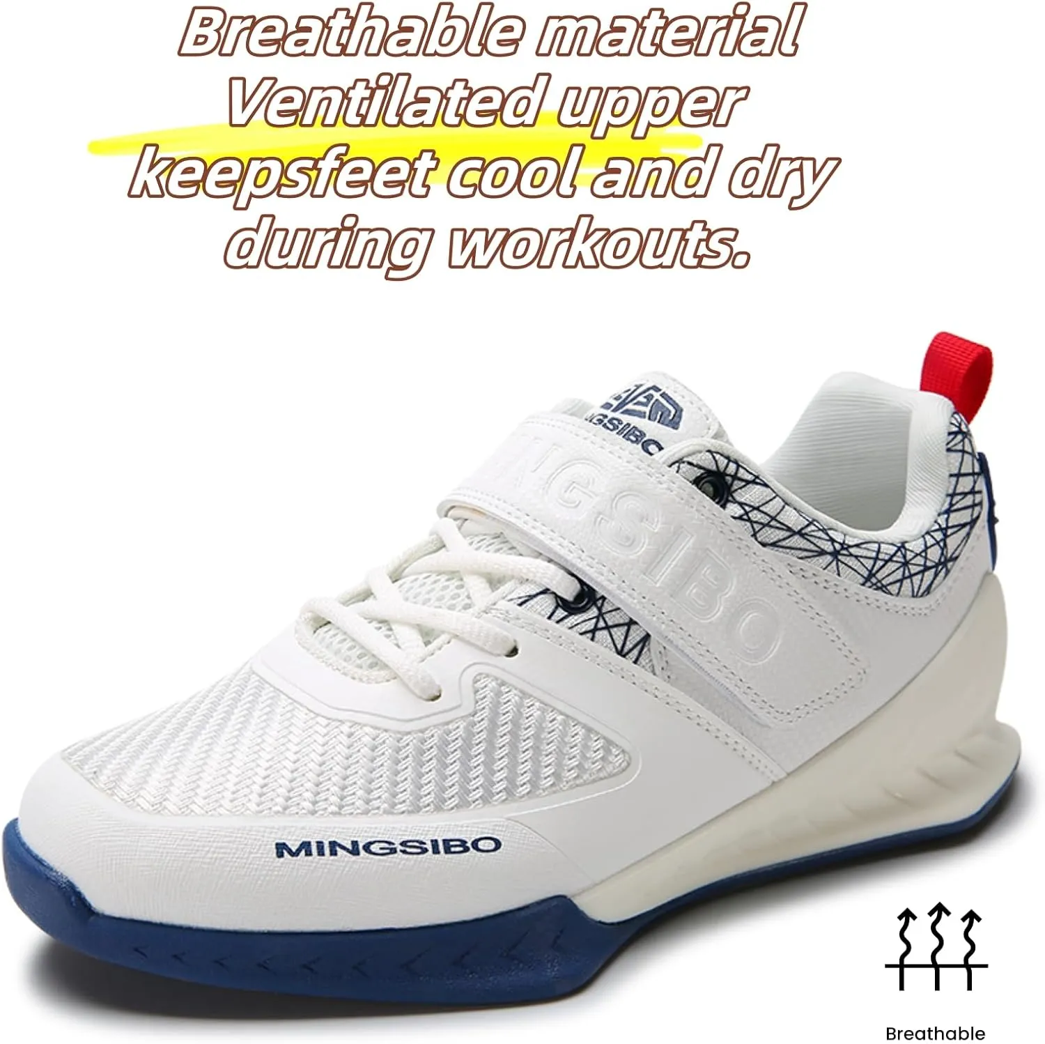 Powerlifting Shoes for Heavy Weightlifting Gym for Crossfit Lifting Training Footwear Weight Lifting for Men Squat Shoes Powerlifting with Rubber Non-Slip Sole