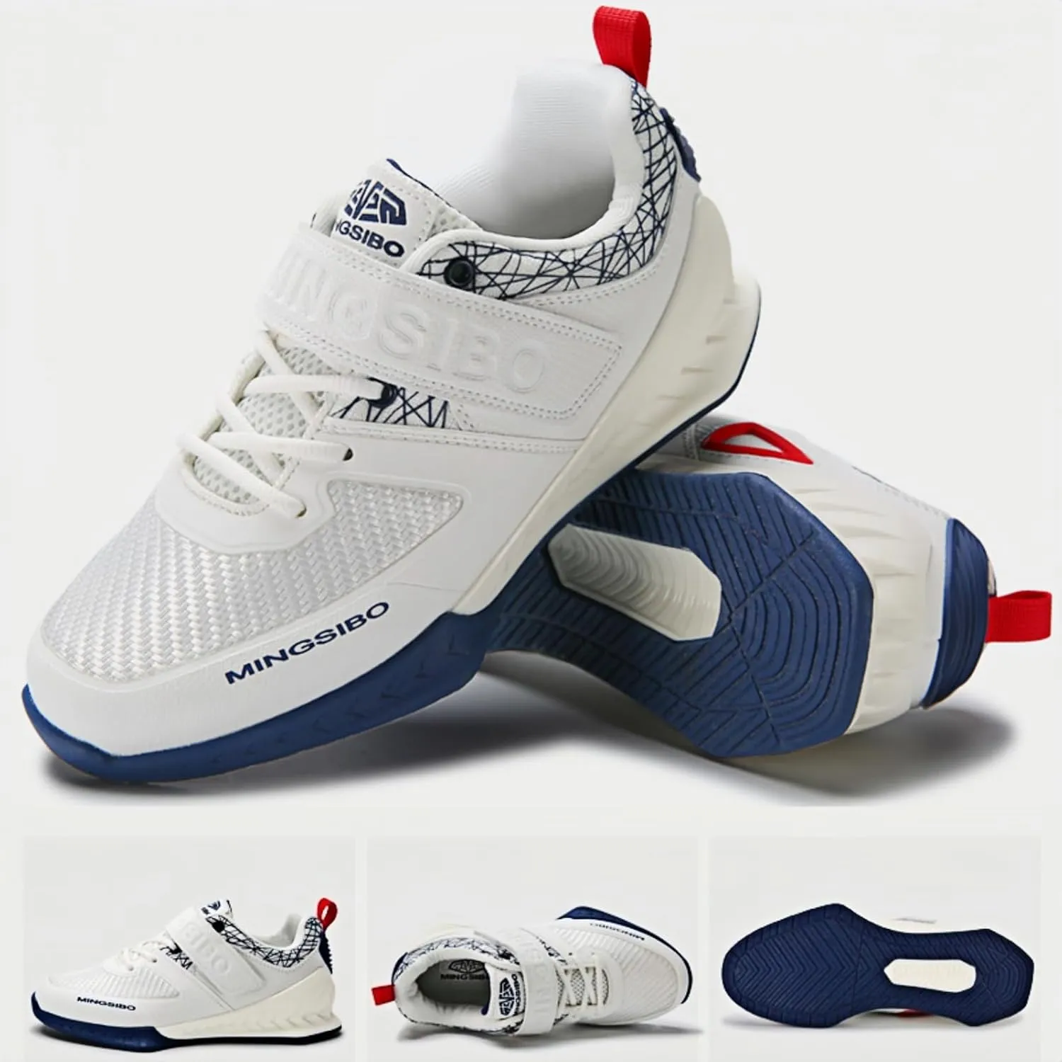 Powerlifting Shoes for Heavy Weightlifting Gym for Crossfit Lifting Training Footwear Weight Lifting for Men Squat Shoes Powerlifting with Rubber Non-Slip Sole