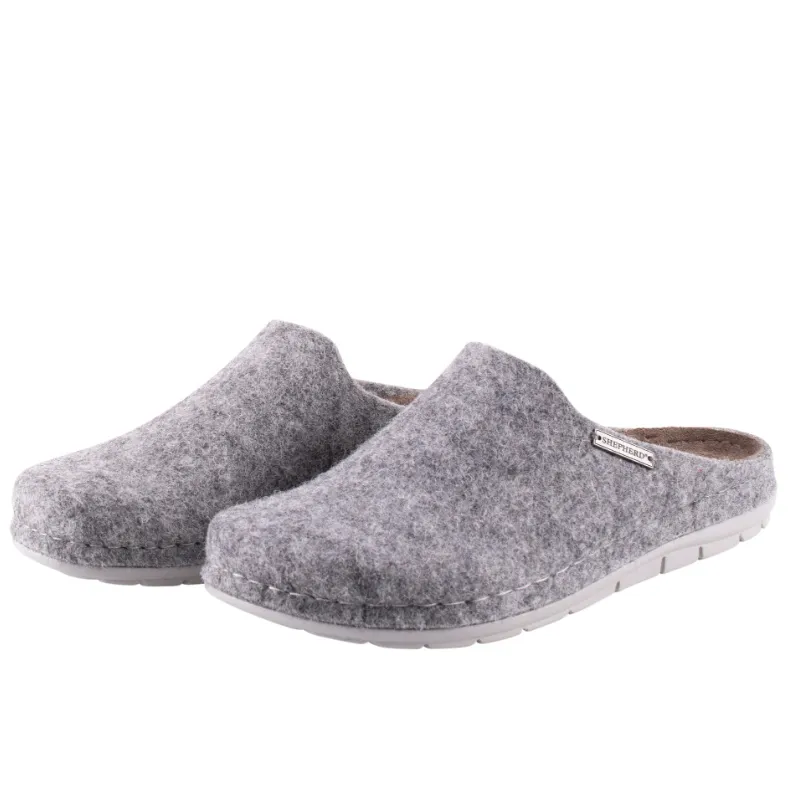 Shepherd of Sweden Annsofie Wool Slippers in Grey