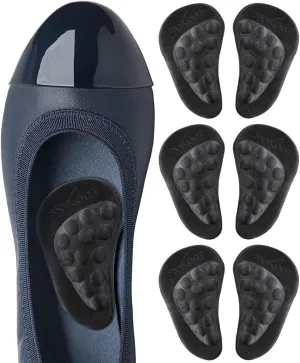 Skyfoot Arch Support Inserts for Flat Feet, Plantar Fasciitis, Arch Insoles for Foot Pain and Pressure Relief - 3 Pairs (Black)
