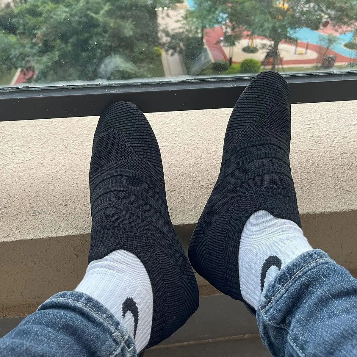 SLEVEL Lightweight Non Slip Travel Indoor Grip House Slipper Socks Unisex Adult Around The House Floor Home Shoes for Women Men
