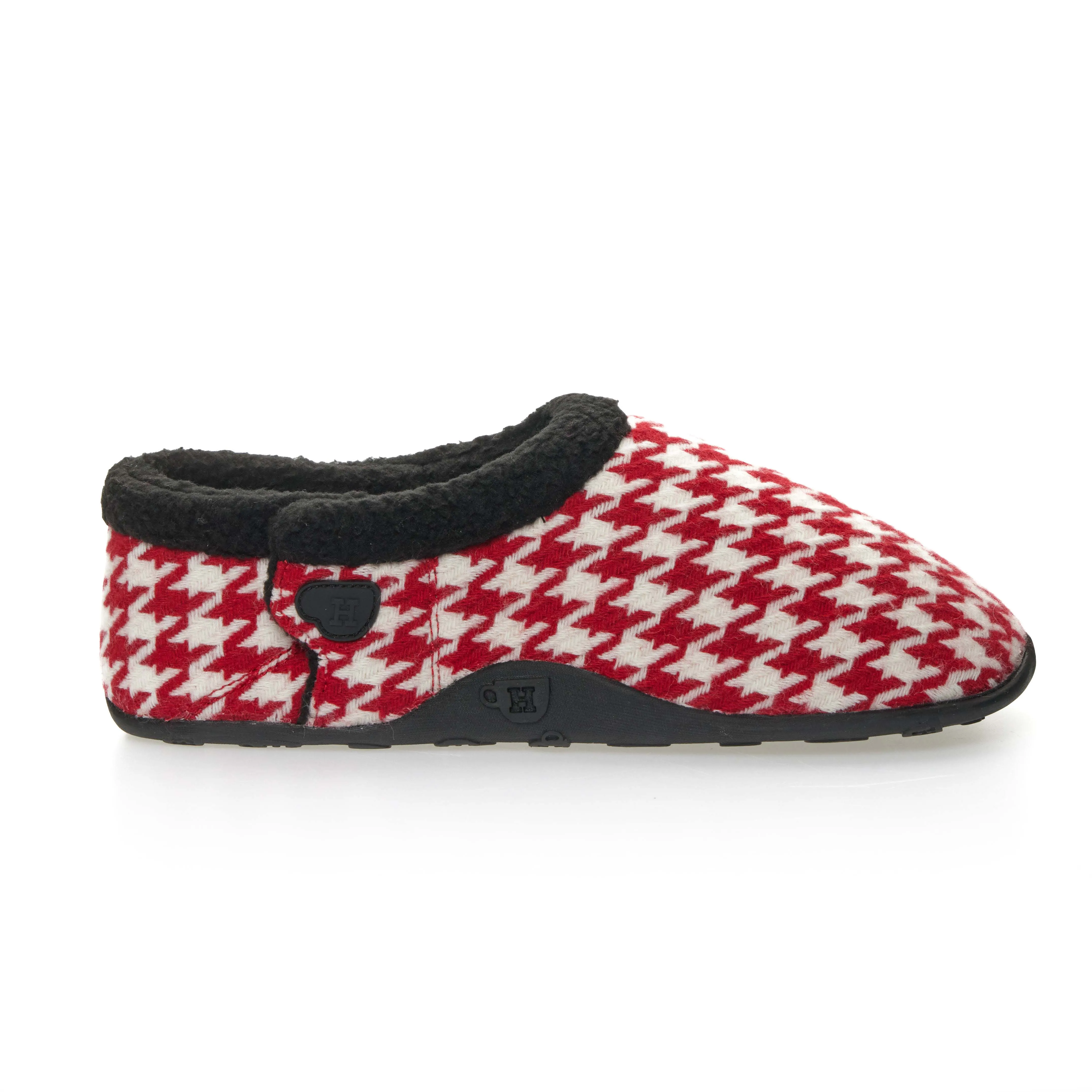 Turbo - Red & White Dogtooth Men's Slippers