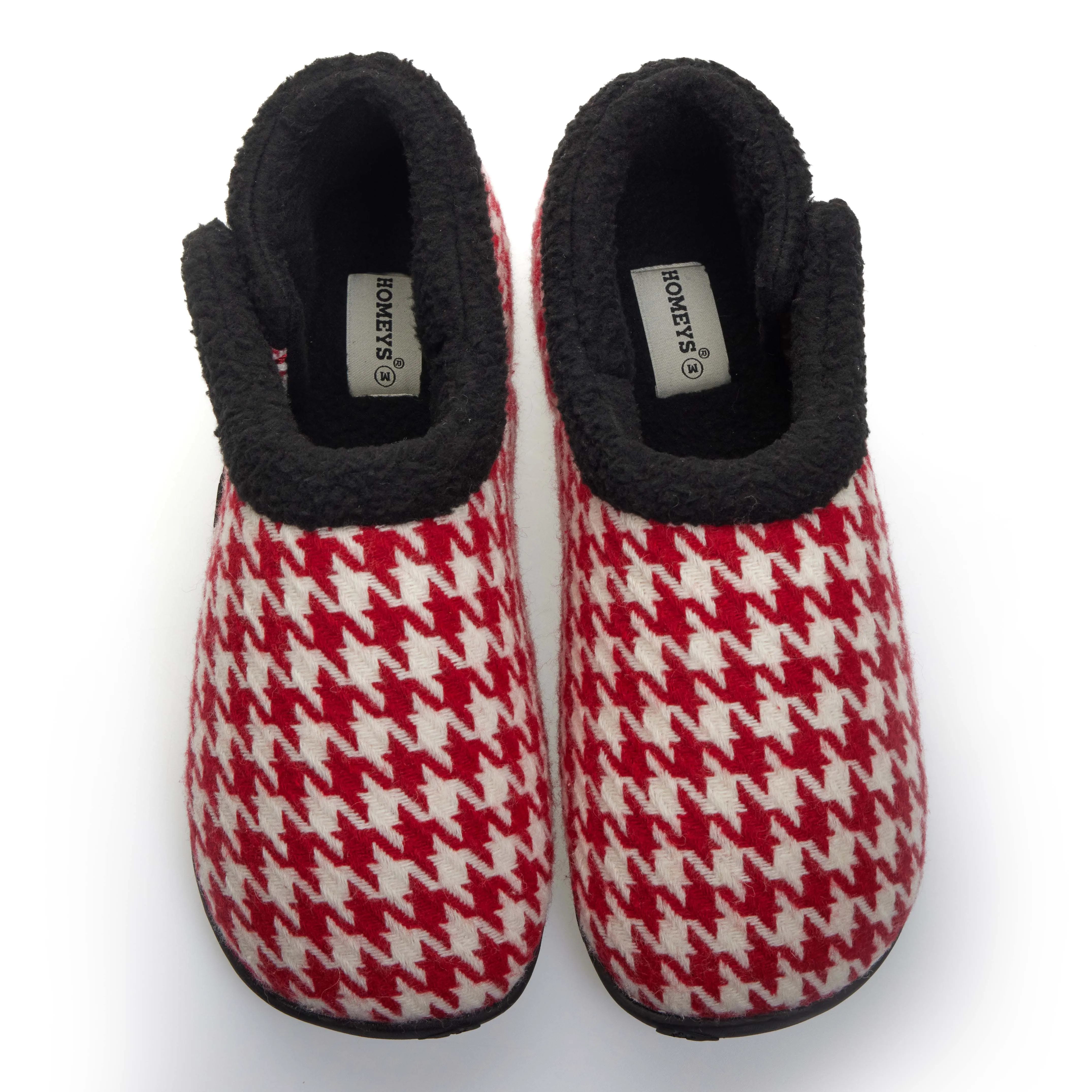 Turbo - Red & White Dogtooth Men's Slippers