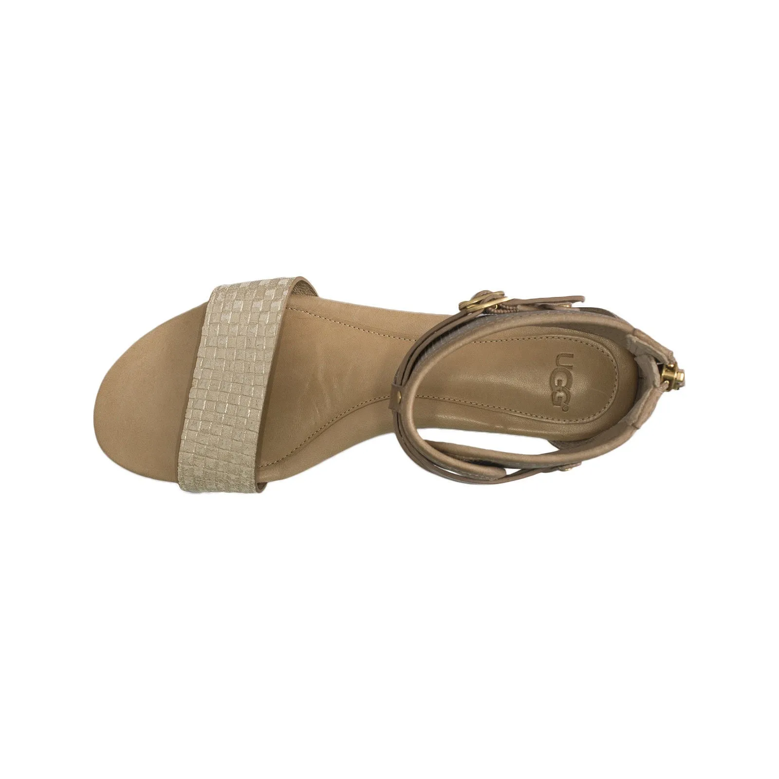 UGG Savana Metallic Soft Gold Sandals