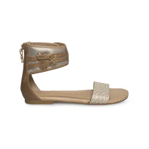 UGG Savana Metallic Soft Gold Sandals
