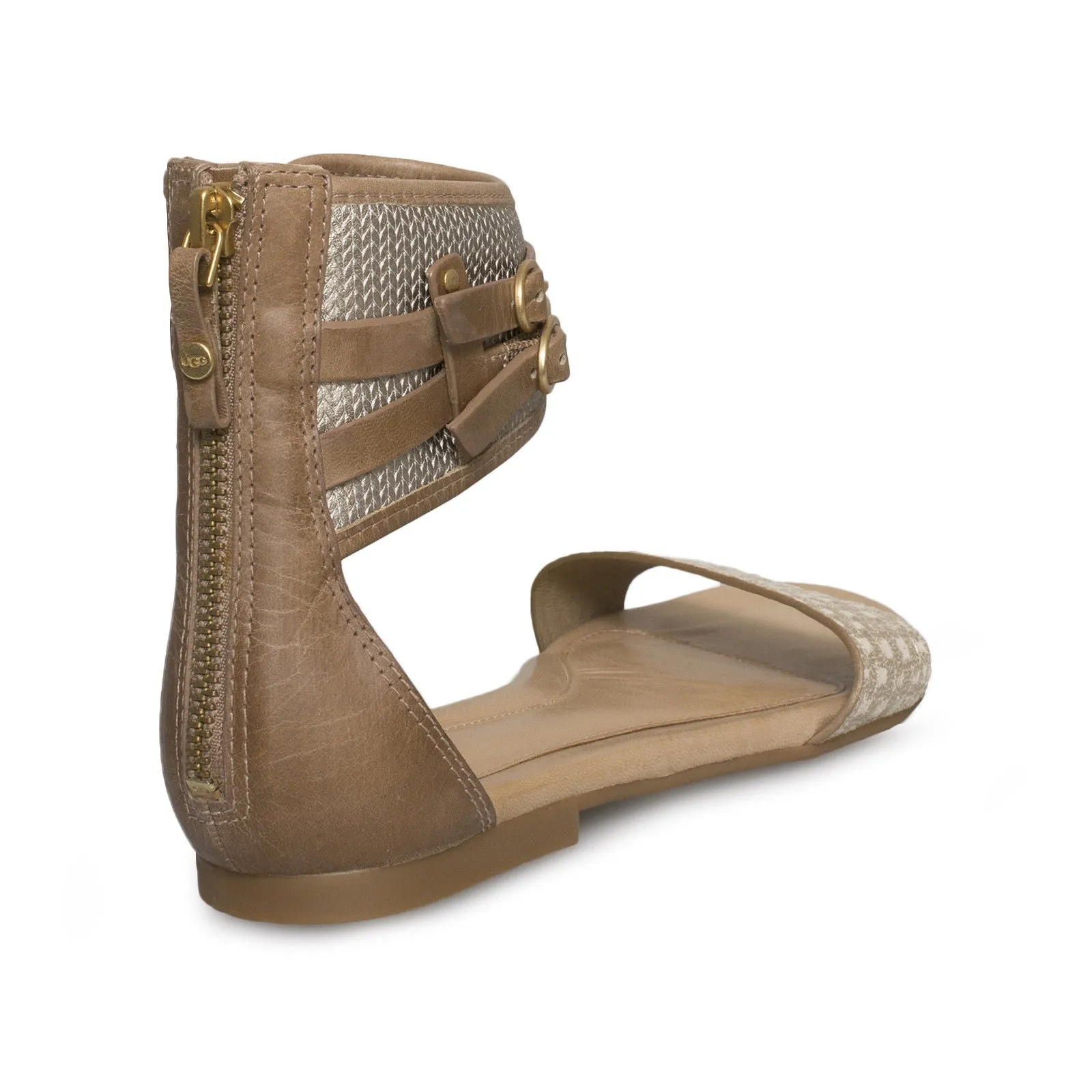 UGG Savana Metallic Soft Gold Sandals