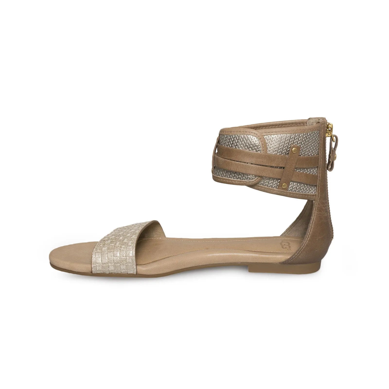 UGG Savana Metallic Soft Gold Sandals